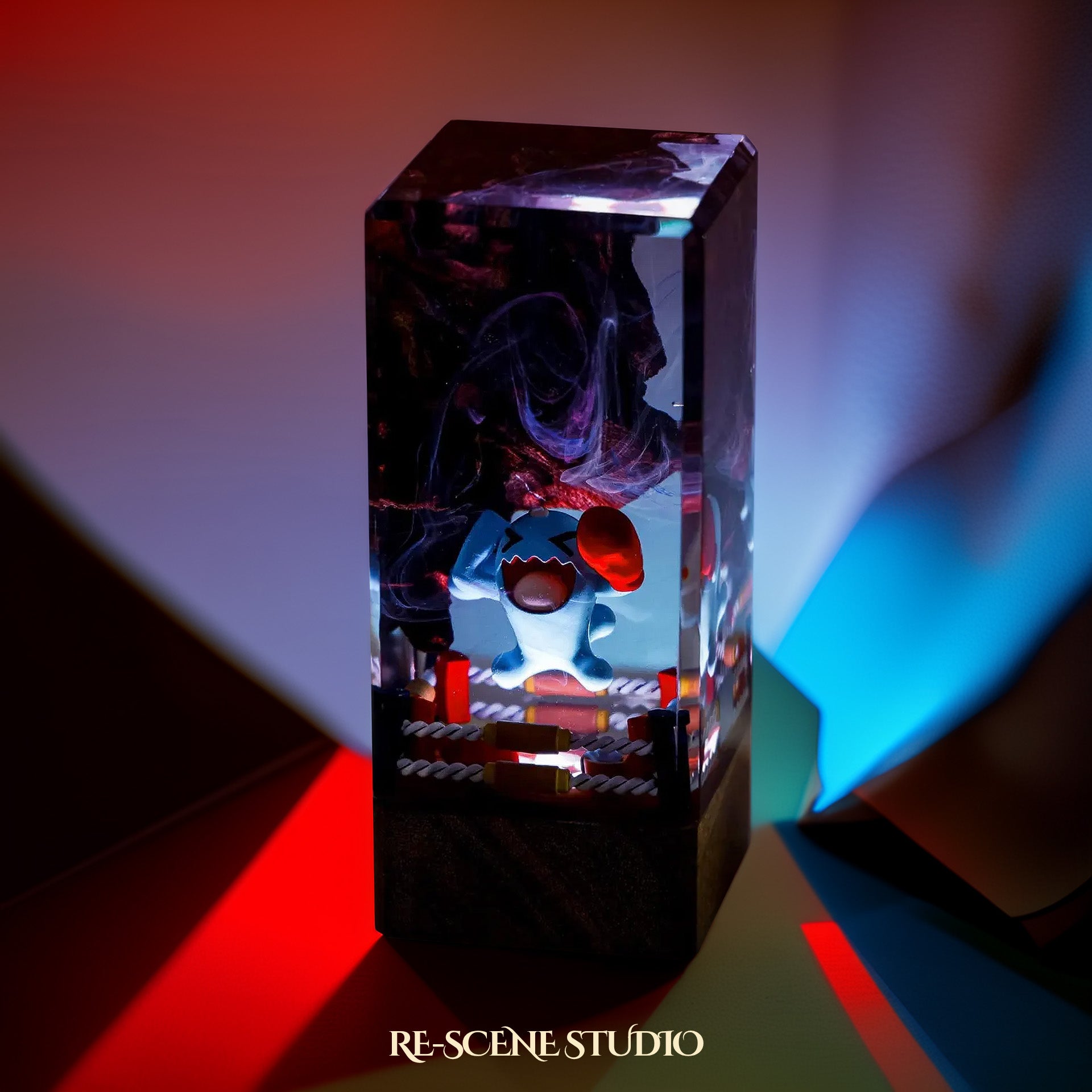 Wobbuffet Resin Epoxy Lamp Multicolor / Size XL: 8.5 x 8.5 x 16 (cm) – Handmade Epoxy Resin Lamp by Rescene Studio | Rescene Studio