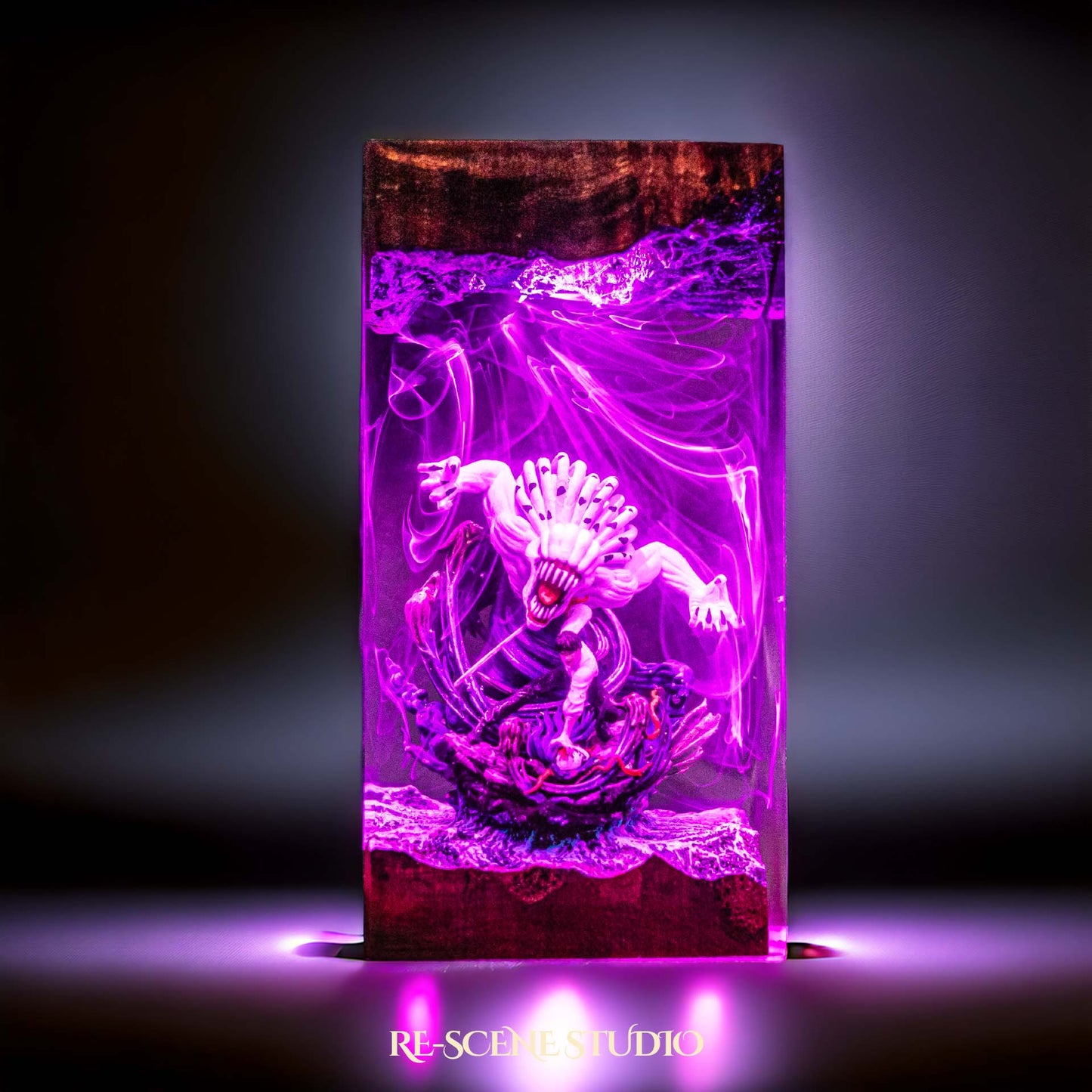 Yuta Okkotsu Resin Lamp — Handcrafted Epoxy Resin LED Lamp | Unique Ambient Decor & Collector's Gift