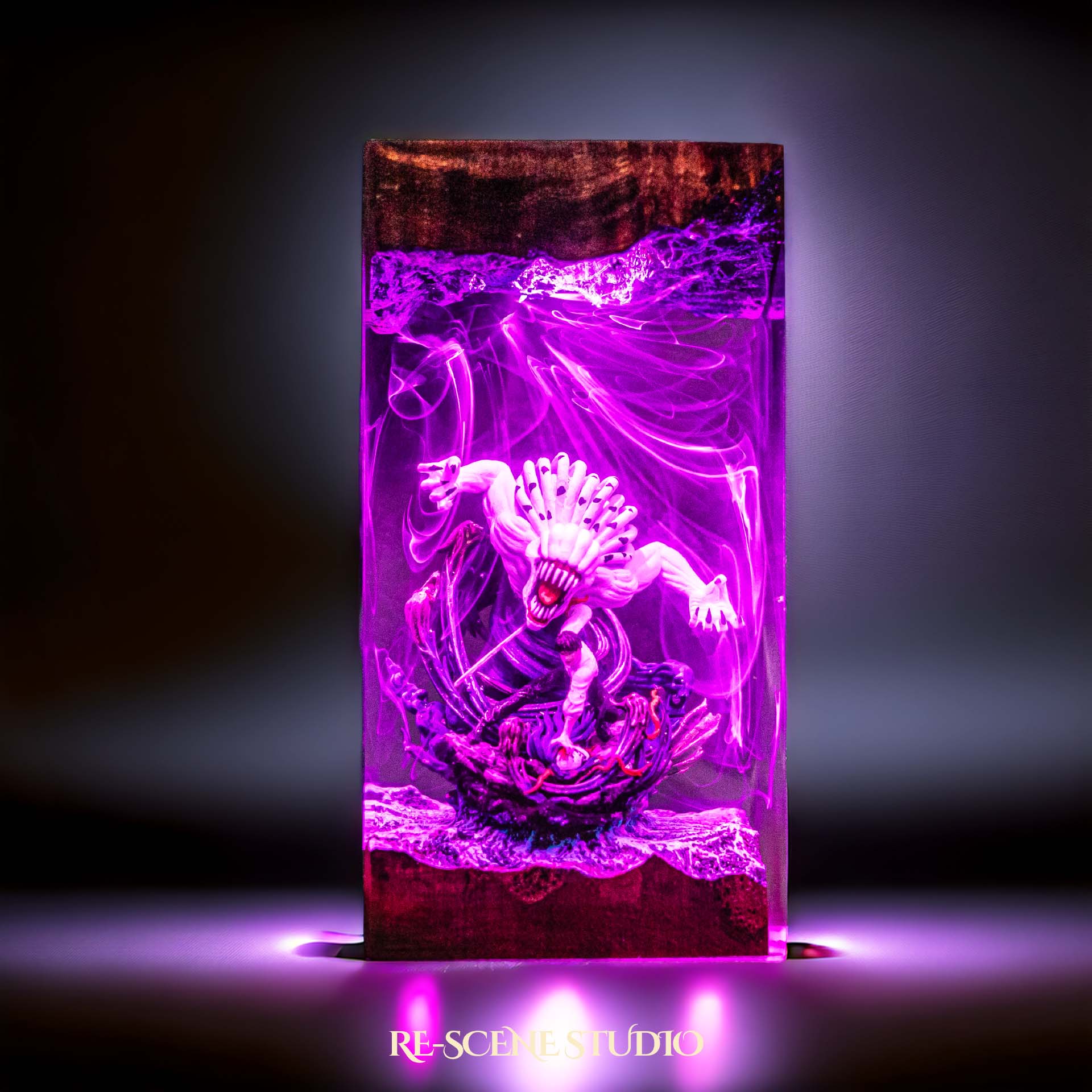 Yuta Okkotsu Resin Lamp — Handcrafted Epoxy Resin LED Lamp | Unique Ambient Decor & Collector's Gift