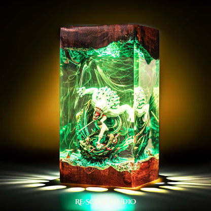 Yuta Okkotsu Resin Lamp — Display Setup | Artisan Resin Art Lamp, Ambient Light for Home or Office
