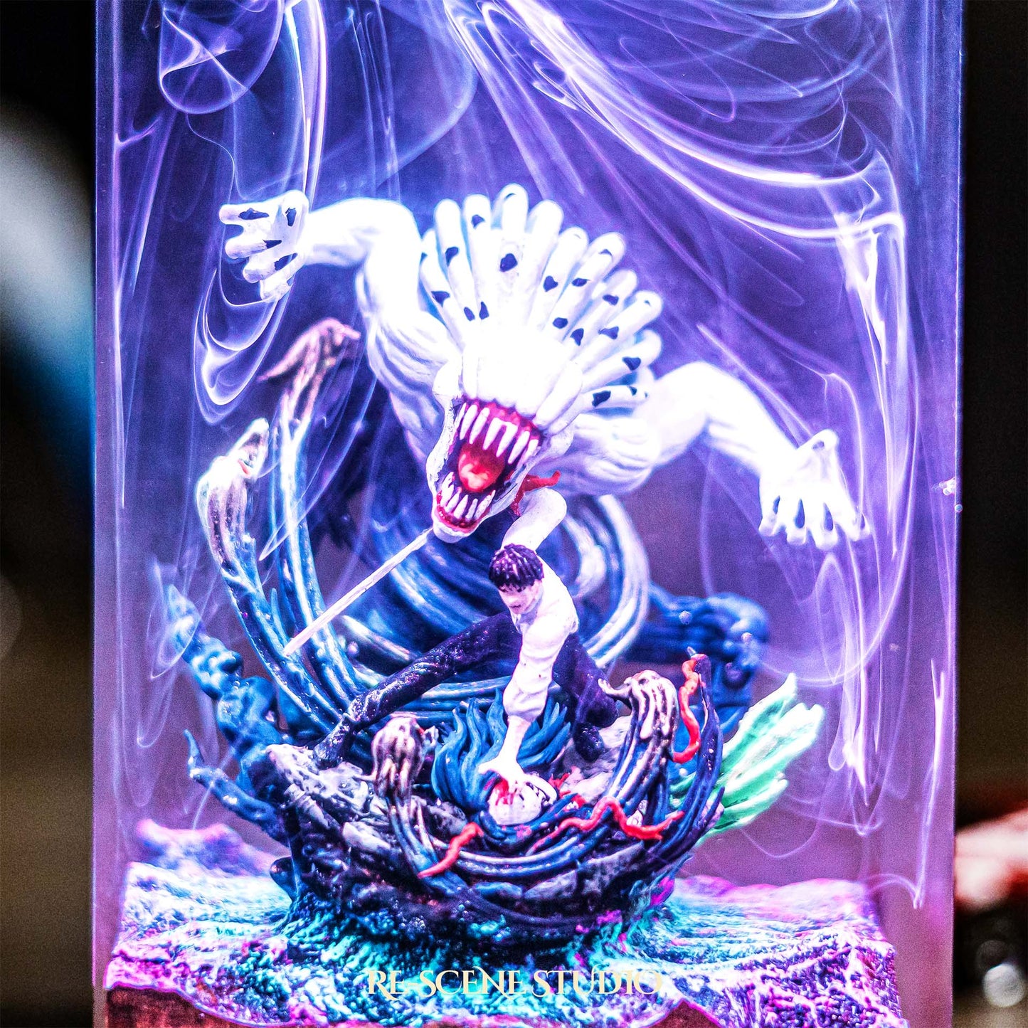 Yuta Okkotsu Resin Lamp — Detailed Display | Premium 3D Resin Diorama with RGB Color-Changing Light