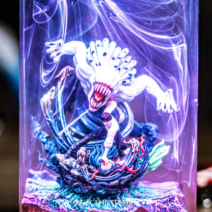 Yuta Okkotsu Resin Lamp — Detailed Display | Premium 3D Resin Diorama with RGB Color-Changing Light