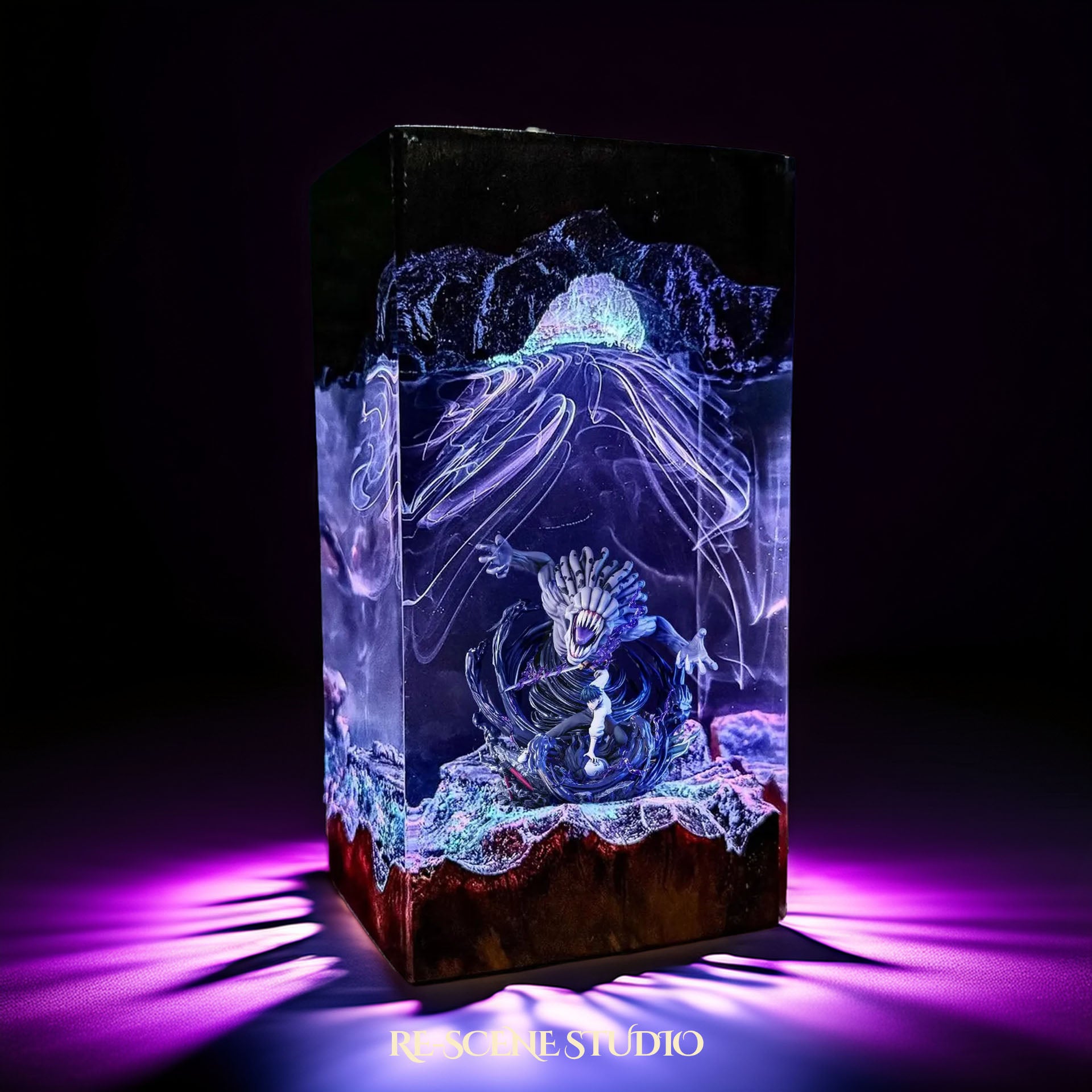Yuta Okkotsu Resin Lamp - Jujutsu Kaisen Multicolor / Size M – Handmade Epoxy Resin Lamp by Rescene Studio | Rescene Studio