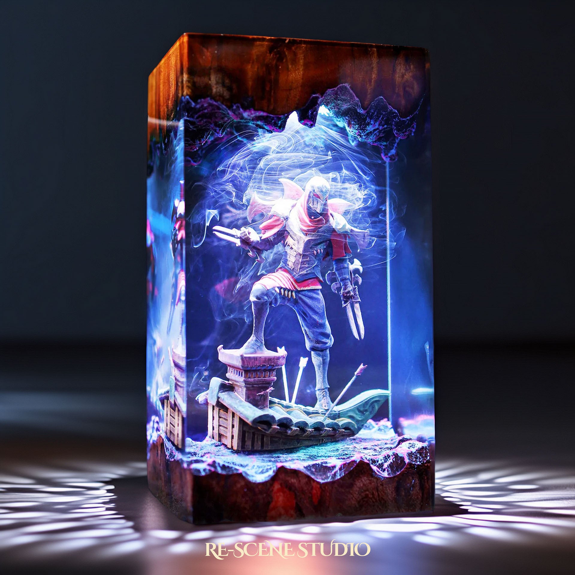 Zed Resin Lamp | RGB LED League of Legends Champion – Rescene Studio