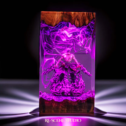 Roronoa Zoro Resin Lamp V5 — Detailed Display | Premium 3D Resin Diorama with RGB Color-Changing Light