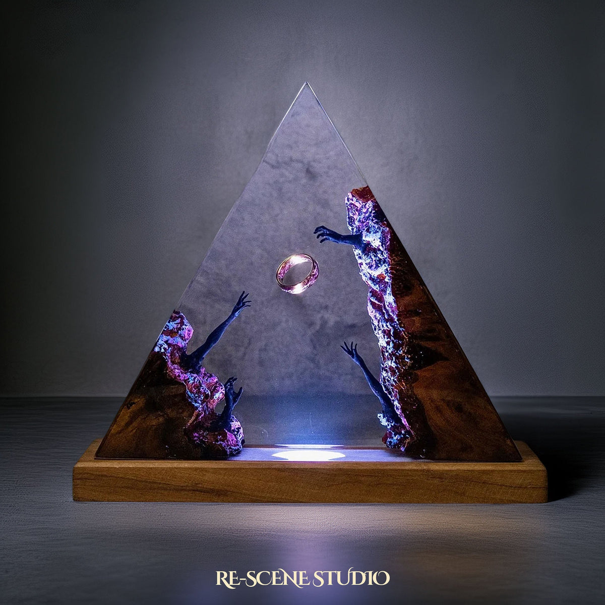 Hands from the Dead Resin Lamp