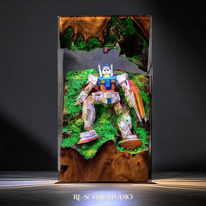 Mecha Pilot Armor Resin Lamp — Detailed Display | Premium 3D Resin Diorama with RGB Color-Changing Light