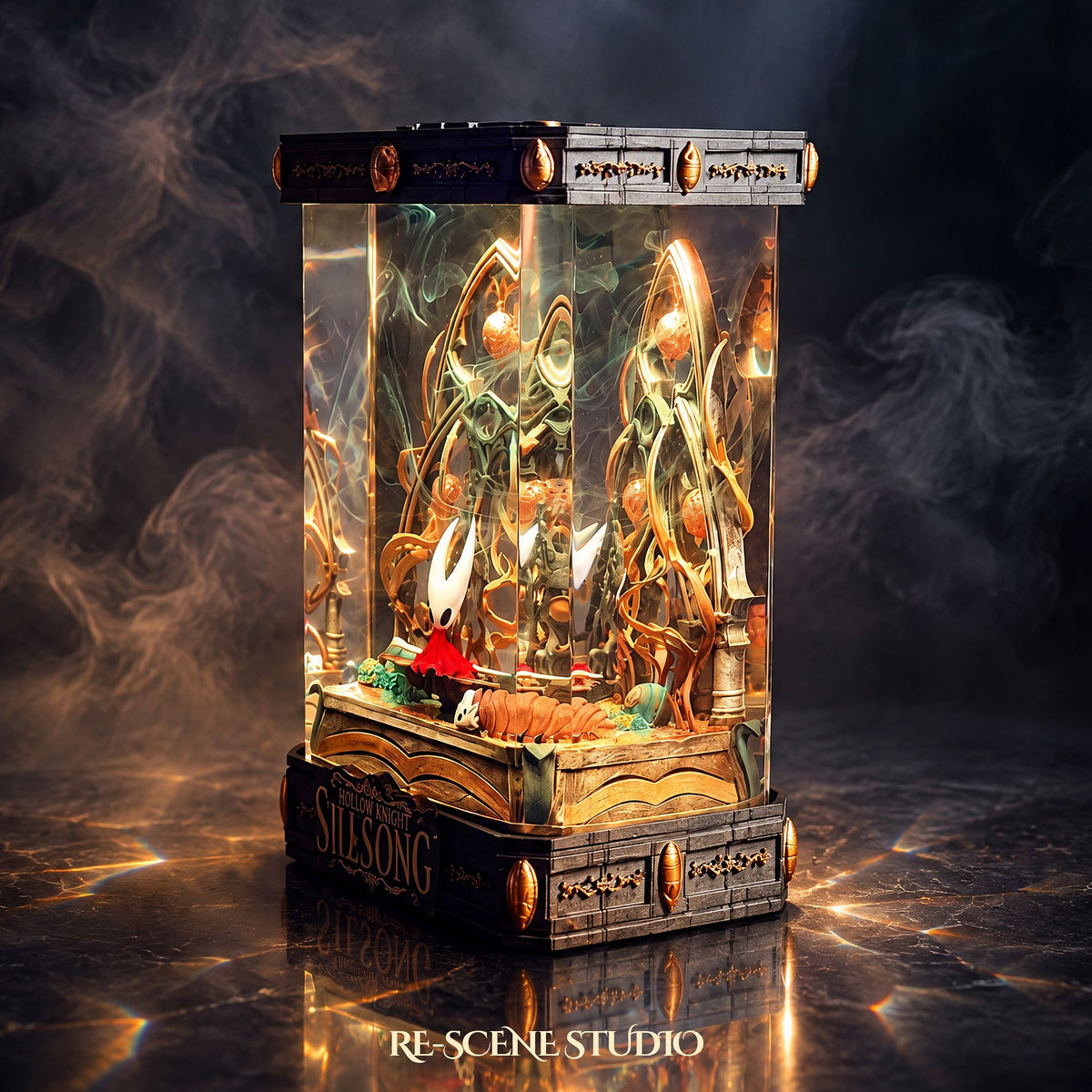 Hornet Resin Lamp V4 in another LED color — handcrafted Hollow Knight: Silksong epoxy resin night light