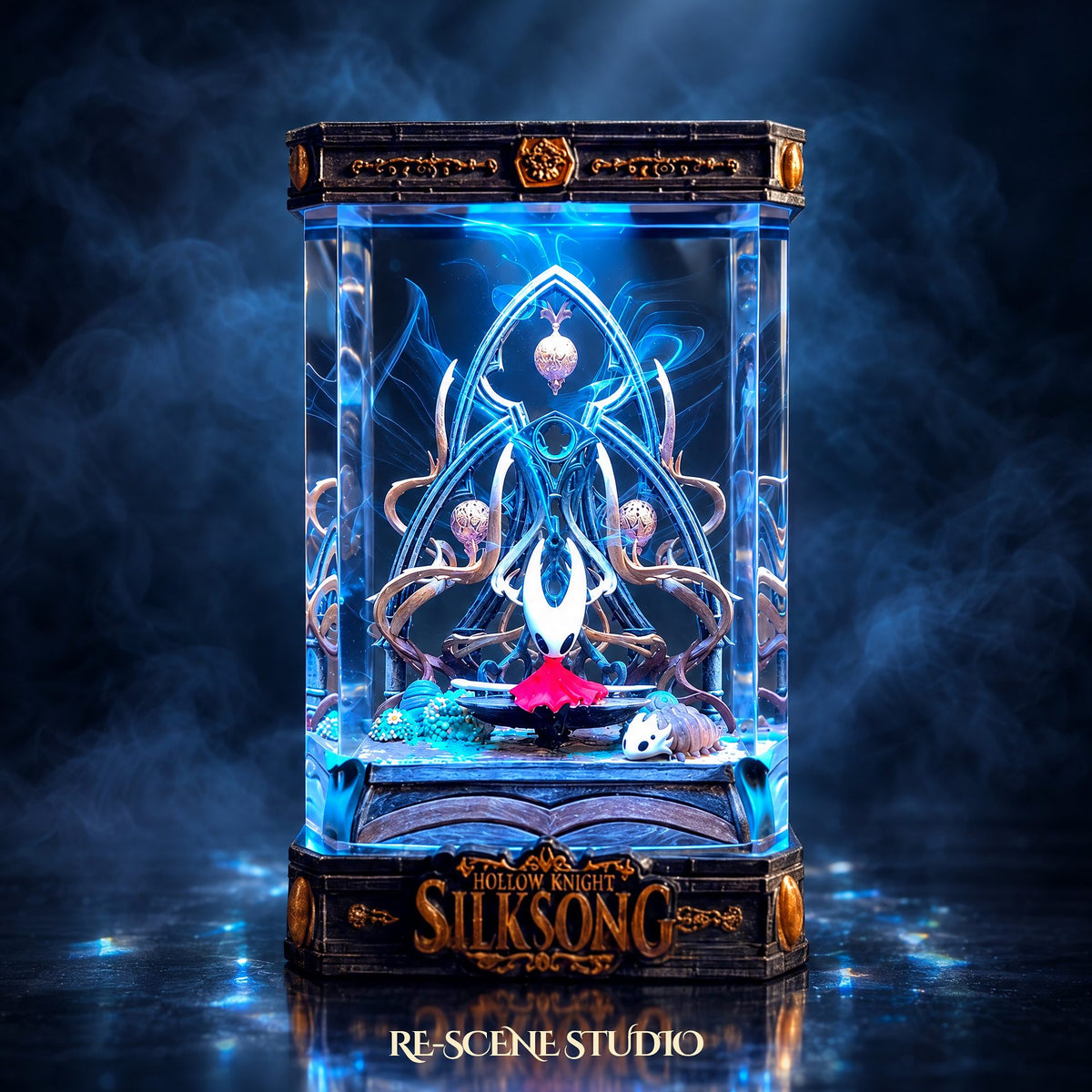 Hornet Resin Lamp V4 — handmade Hollow Knight: Silksong LED resin lamp by Rescene Studio