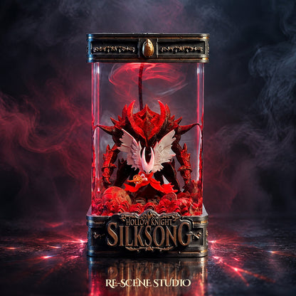 Hollow Knight: Silksong gift idea — the Hornet Resin Lamp V6, a USB-C rechargeable color-changing lamp