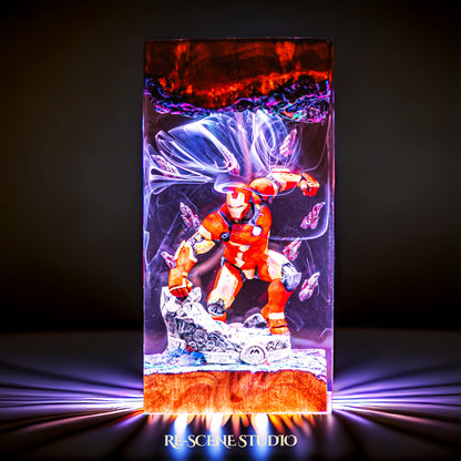 Armored Genius Hero Resin Lamp — view 1