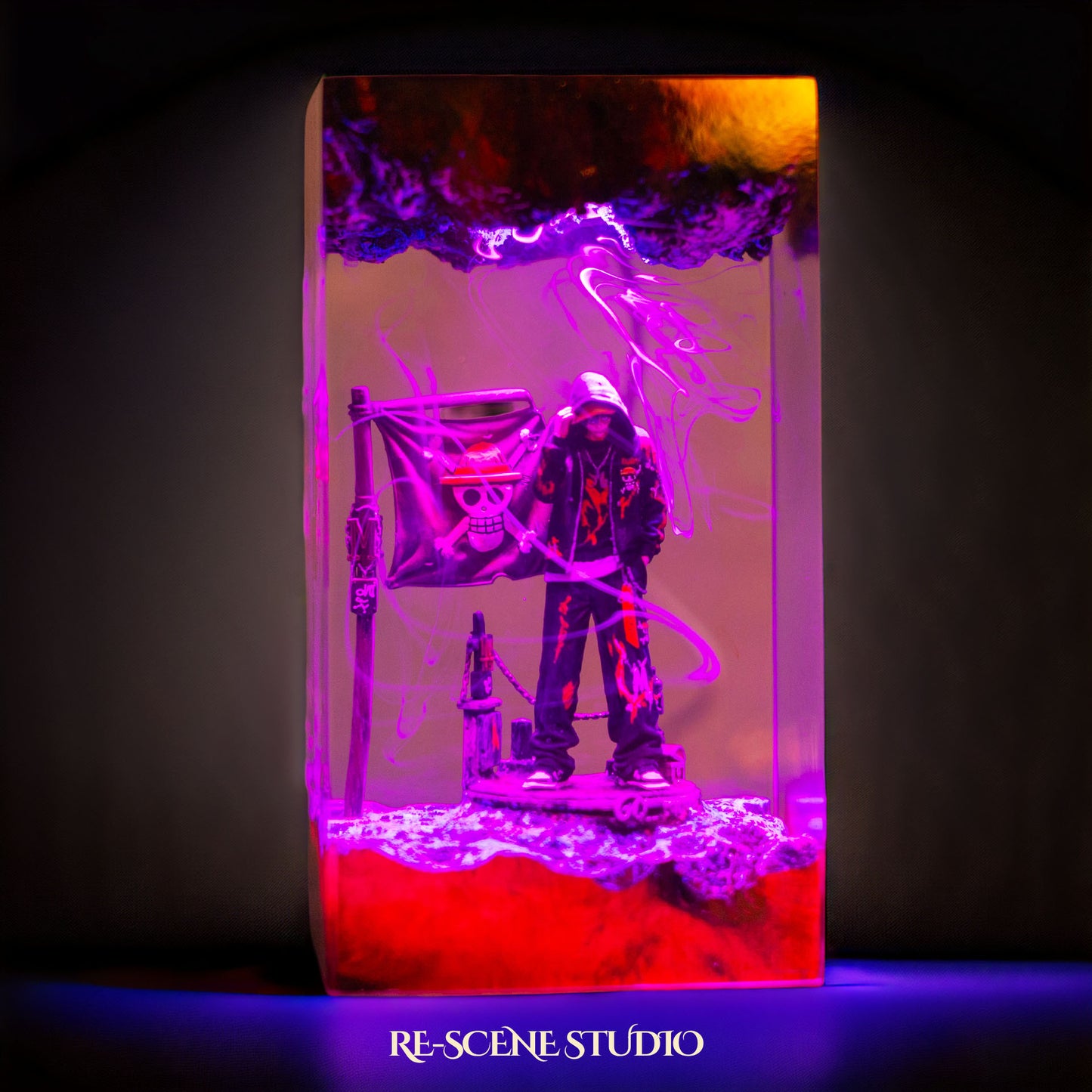 Rubber Pirate Captain Resin Lamp — view 2