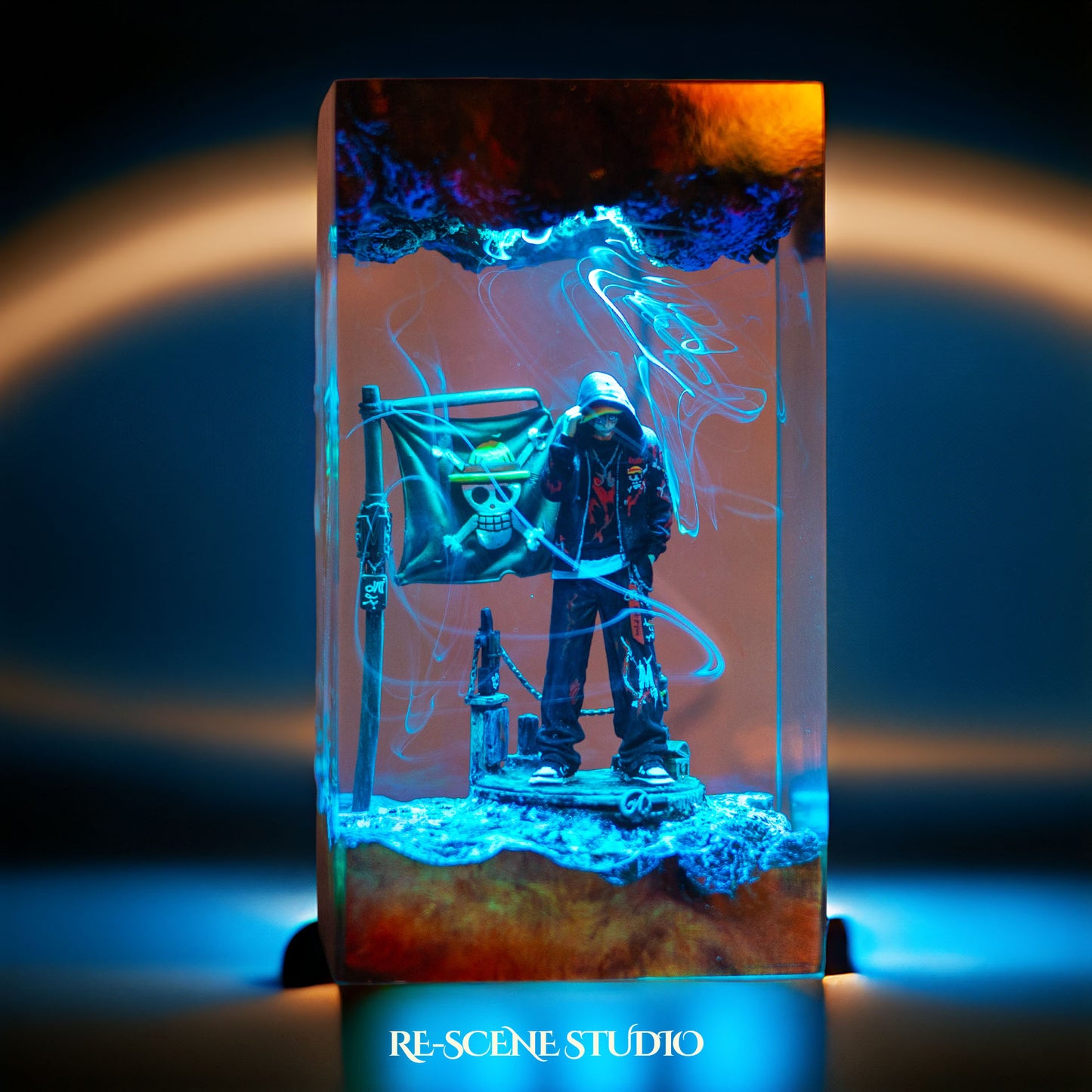 Rubber Pirate Captain Resin Lamp — view 3