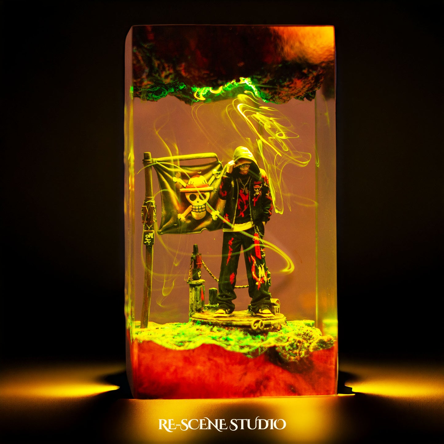 Rubber Pirate Captain Resin Lamp — view 4