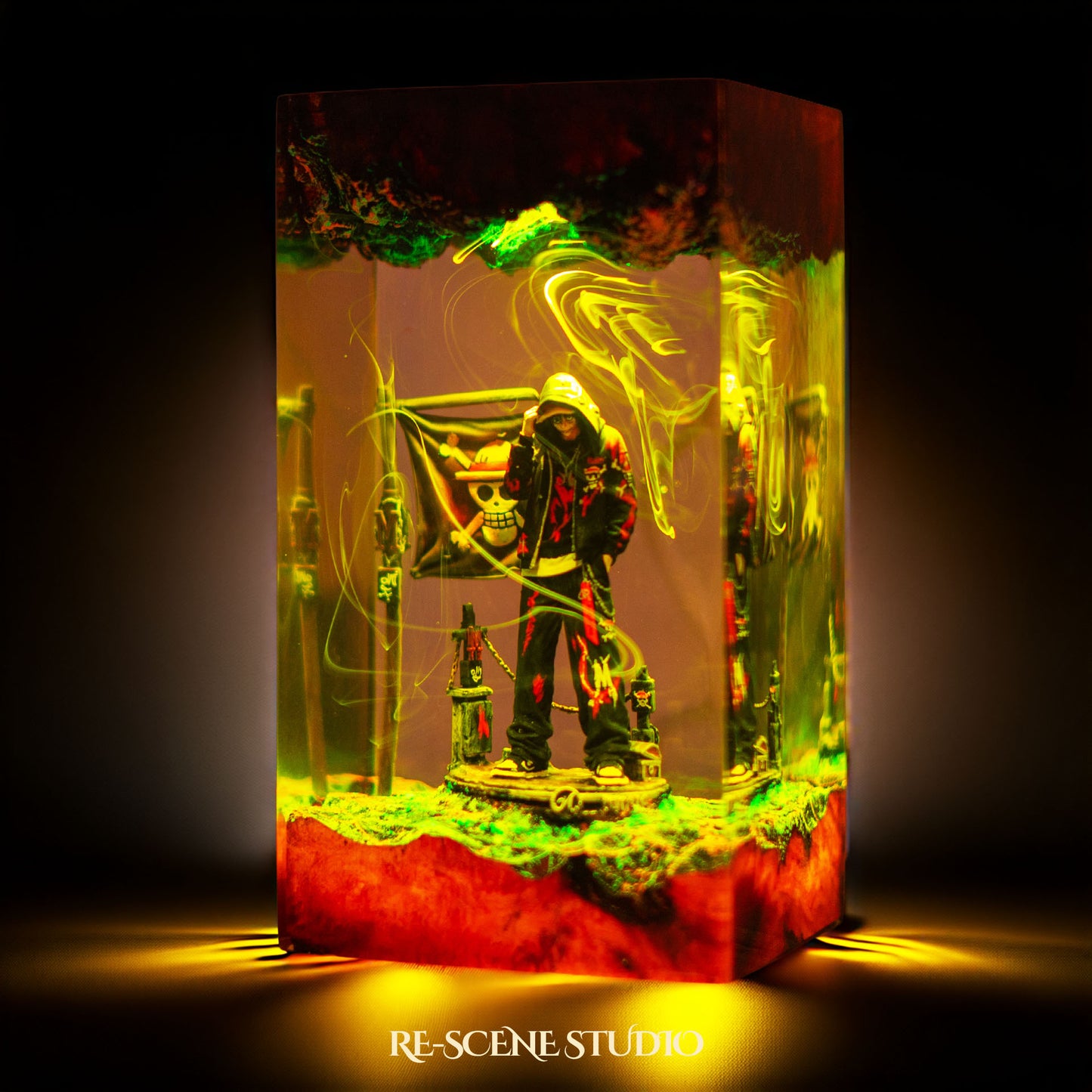 Rubber Pirate Captain Resin Lamp — view 5