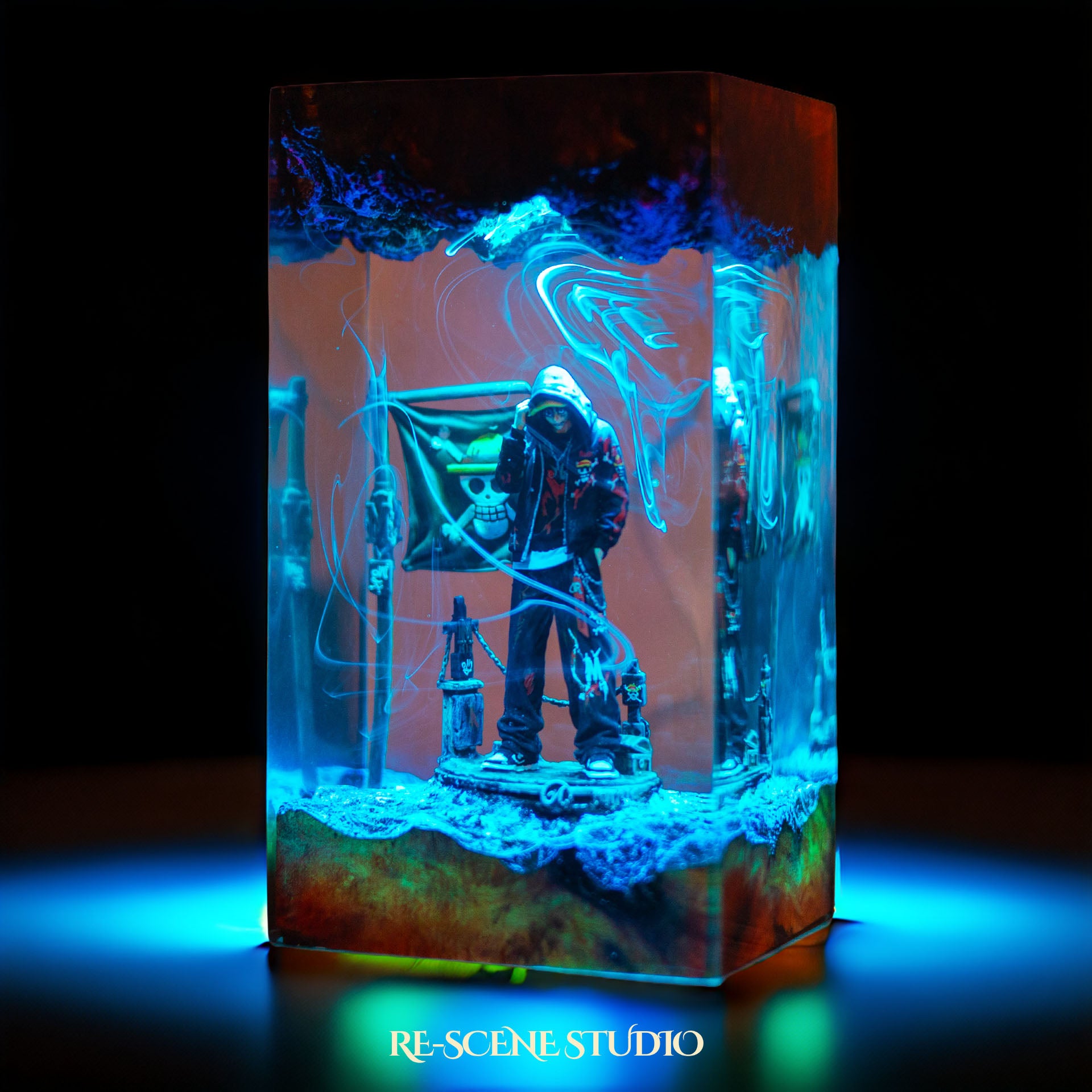 Rubber Pirate Captain Resin Lamp — view 6