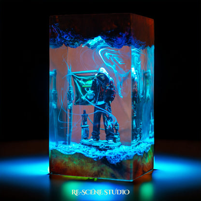 Rubber Pirate Captain Resin Lamp — view 6
