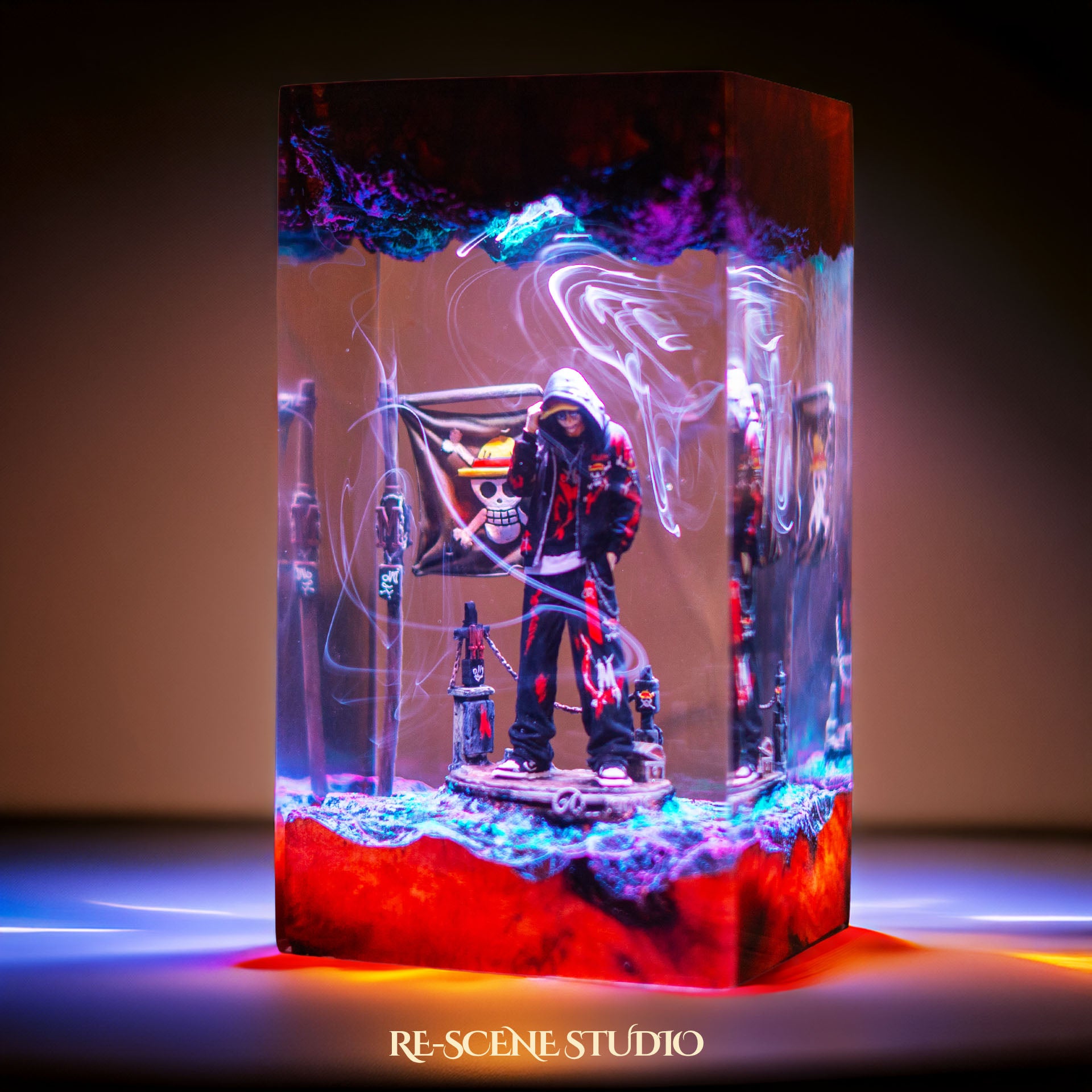 Rubber Pirate Captain Resin Lamp — view 7