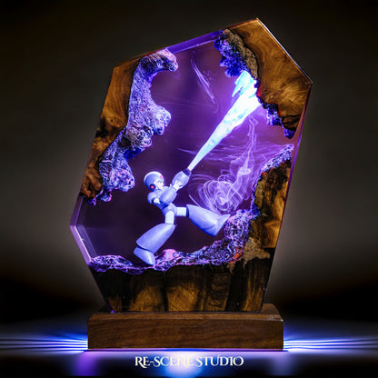 Retro Robot Hero Resin Lamp — view 3