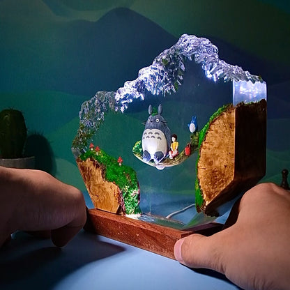 Totoro Forest Swing Resin Epoxy Lamp