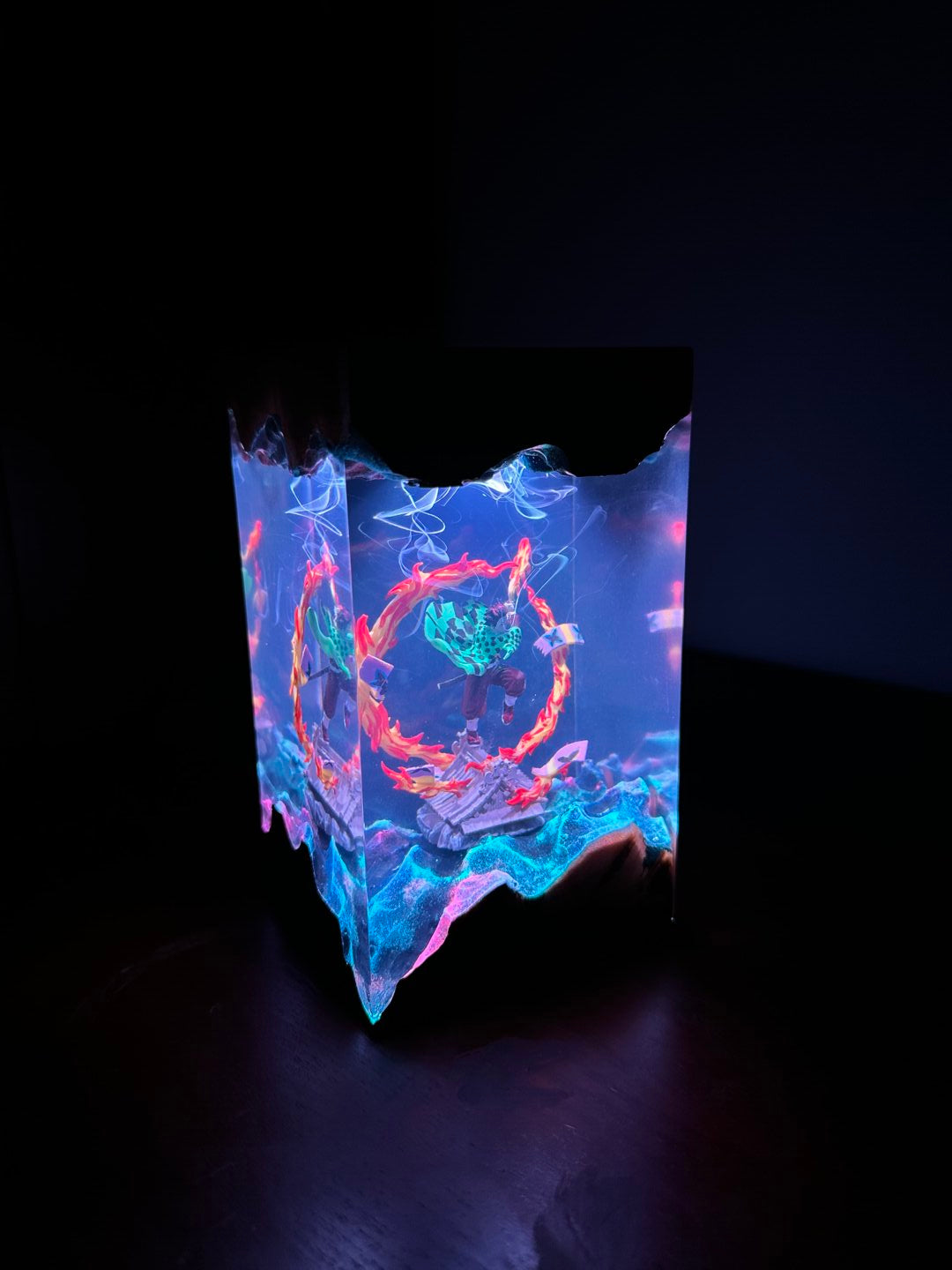 tanjiro resin lamp from rescene studio